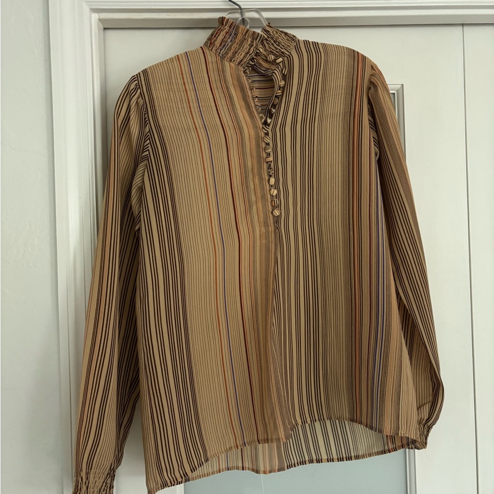 Striped Long Sleeve Blouse